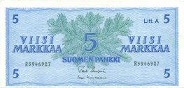 5 Markkaa 1963 Litt.A R5946927 kl.5