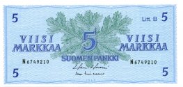 5 Markkaa 1963 Litt.B N6749210