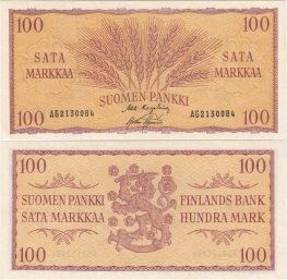 100 Markkaa 1957 AG2130084 kl.8-9