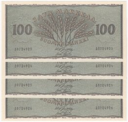 100 Markkaa 1955 A072492X kl.9