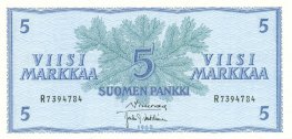 5 Markkaa 1963 R7394784 kl.8