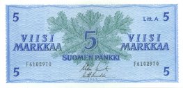 5 Markkaa 1963 Litt.A F6102970