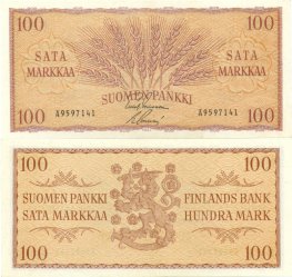 100 Markkaa 1957 Ä9597141 kl.8