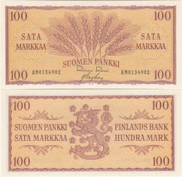 100 Markkaa 1957 AM0134902 kl.9
