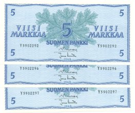 5 Markkaa 1963 Y590229X