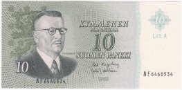 10 Markkaa 1963 Litt.A AF6460534