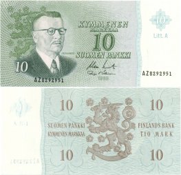 10 Markkaa 1963 Litt.A AZ8292951