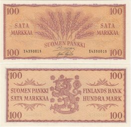 100 Markkaa 1957 X4350015
