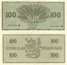 100 Markkaa 1955 A0167804* kl.4