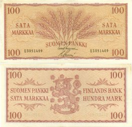 100 Markkaa 1957 U3051409 kl.5