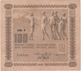 100 Markkaa 1922 Litt.B V0573029