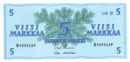 5 Markkaa 1963 Litt.B U5353169