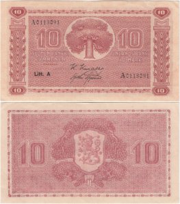 10 Markkaa 1945 Litt.A A0113091