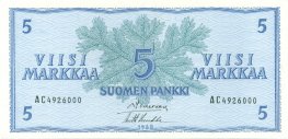 5 Markkaa 1963 AC4926000 kl.9