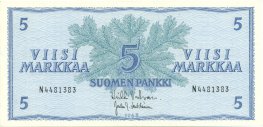 5 Markkaa 1963 N4481383 kl.6