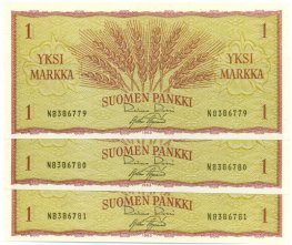 1 Markka 1963 N8386779 kl.8-9