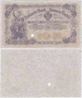 10 Markkaa 1898 "SPECIMEN" kl.9