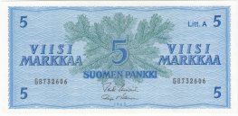5 Markkaa 1963 Litt.A G8732606
