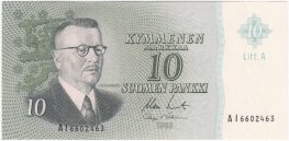 10 Markkaa 1963 Litt.A AI6602463