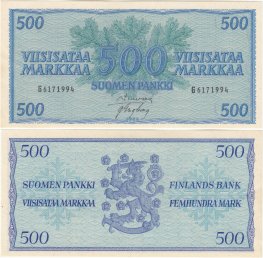 500 Markkaa 1956 G6171994