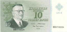 10 Markkaa 1963 Litt.A BB0738224 kl.7