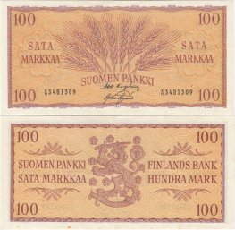 100 Markkaa 1957 Ä3481309 kl.6