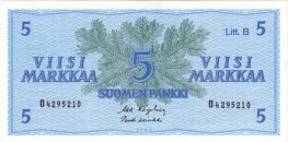 5 Markkaa 1963 Litt.B O4295210