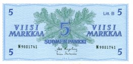 5 Markkaa 1963 Litt.B N9081741 kl.9