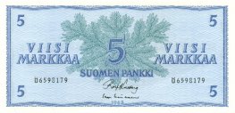 5 Markkaa 1963 Ö6598179 kl.8