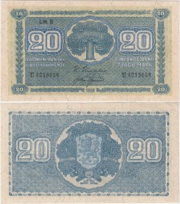 20 Markkaa 1945 Litt.B U6019658