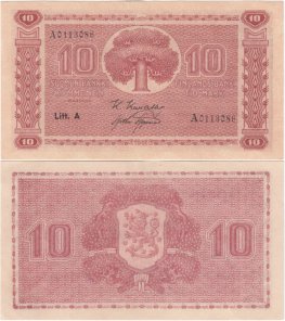 10 Markkaa 1945 Litt.A A0113086