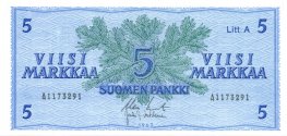 5 Markkaa 1963 Litt.A A1173291