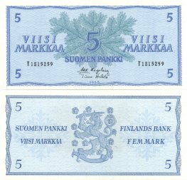 5 Markkaa 1963 T1815259 kl.8-9