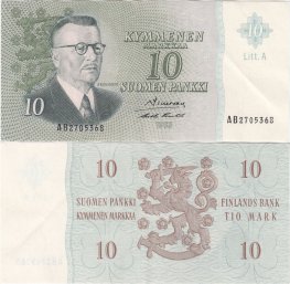 10 Markkaa 1963 Litt.A AB2705368