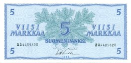 5 Markkaa 1963 AA4485628 kl.7