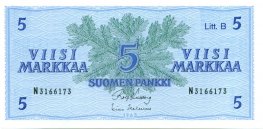 5 Markkaa 1963 Litt.B N3166173 kl.8-9