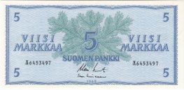 5 Markkaa 1963 Ä6453497 kl.9