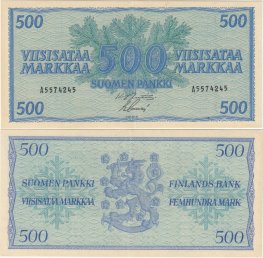 500 Markkaa 1956 A5574245 kl.8
