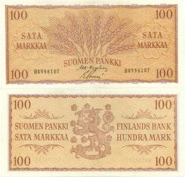 100 Markkaa 1957 Ö0556107 kl.6