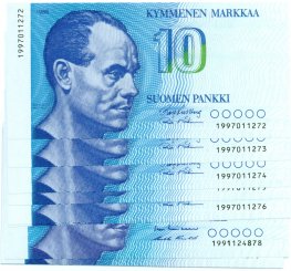 10 Markkaa 1986 19970112XX UNC