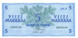 5 Markkaa 1963 Litt.A K8838128 kl.7