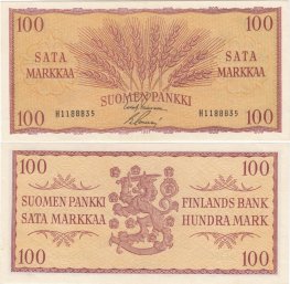 100 Markkaa 1957 H1188835 kl.8-9