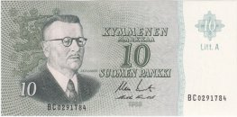 10 Markkaa 1963 Litt.A BC0291784 kl.9