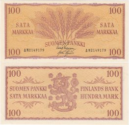 100 Markkaa 1957 AM2149179 kl.8