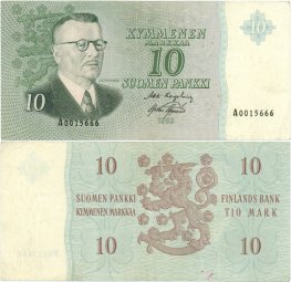 10 Markkaa 1963 A0015666 kl.4