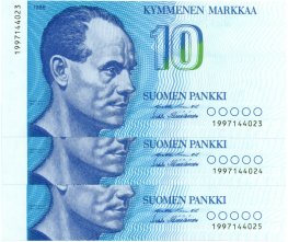 10 Markkaa 1986 199714402X UNC