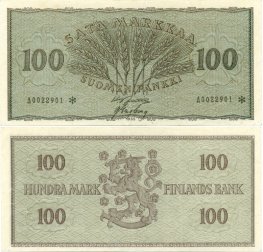 100 Markkaa 1955 A0022901* kl.5