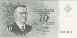 10 Markkaa 1963 Litt.A N5833993 kl.6