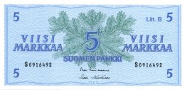 5 Markkaa 1963 Litt.B S0916492 kl.9