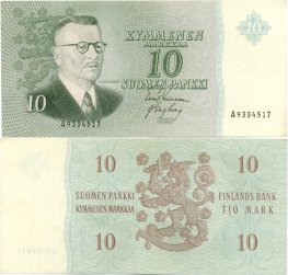 10 Markkaa 1963 A9334517 kl.5